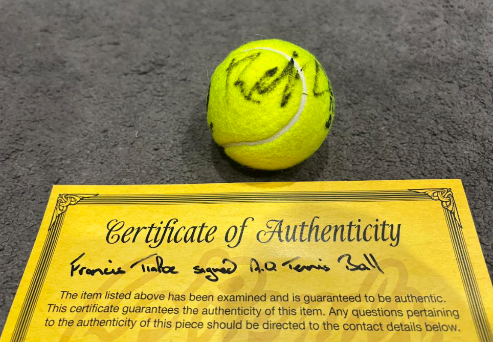 Francis Tiafoe Signed Australian Open 2024 Tennis Ball With COA