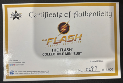 DC Comics The Flash collectible mini bust #0297/1000 with COA