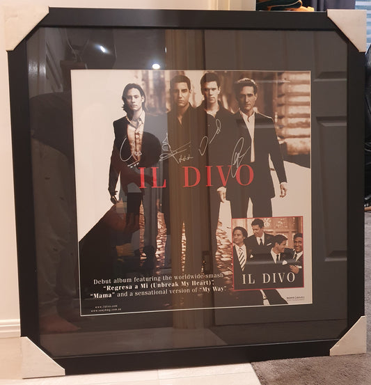 Framed Signed Il Divo Band members poster with Certificate of Authenticity