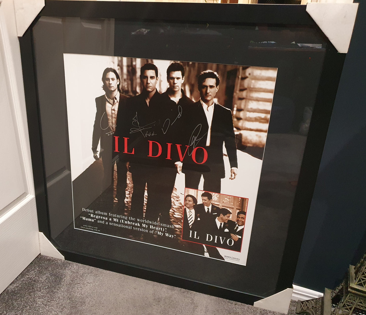 Framed Signed Il Divo Band members poster with Certificate of Authenticity