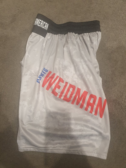 Chris Weidman Signed "The All American" UFC Fight Shorts W/ Cert of Authenticity