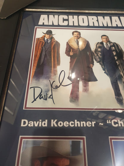 Anchorman Autograph David Koechner Champ Kind signed Framed Memorabilia with COE