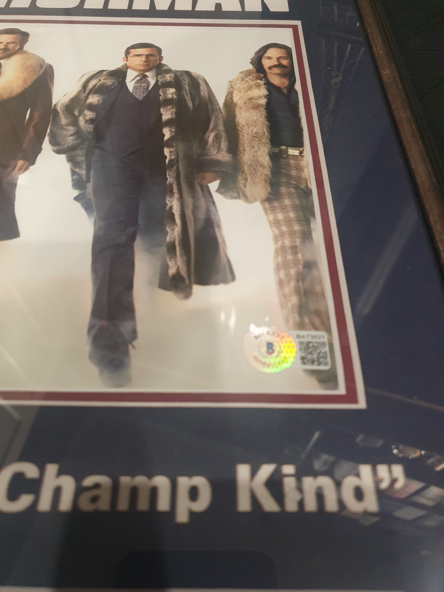 Anchorman Autograph David Koechner Champ Kind signed Framed Memorabilia with COE