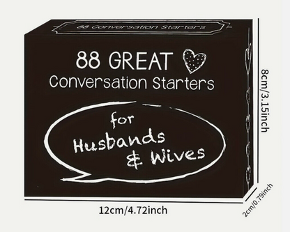 88 Great Conversation Starters for Husbands and Wives – Romantic Card Game