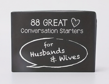 88 Great Conversation Starters for Husbands and Wives – Romantic Card Game