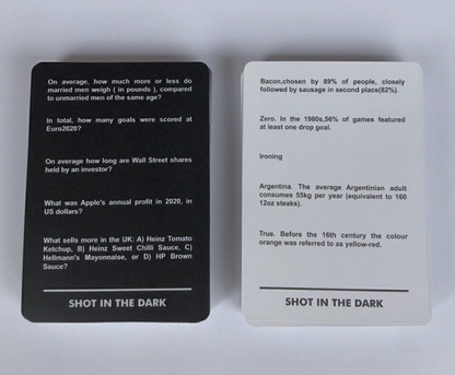 Shot in the Dark - The Ultimate Unorthodox Quiz Party Gathering Funny Card Games