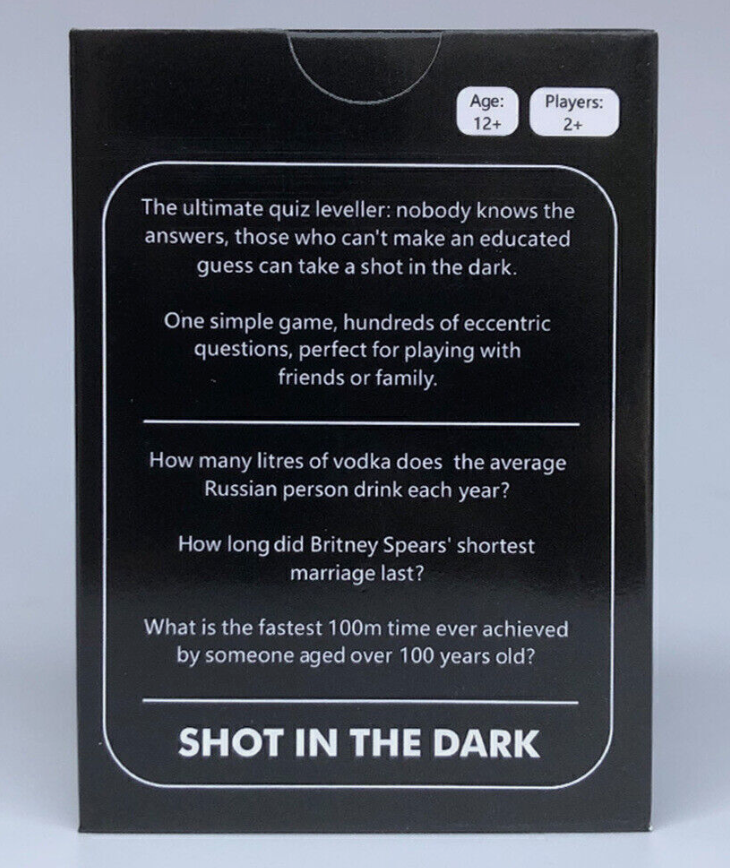 Shot in the Dark - The Ultimate Unorthodox Quiz Party Gathering Funny Card Games