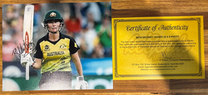 Australian Cricketer Beth Mooney Signed ODI Photo with COA